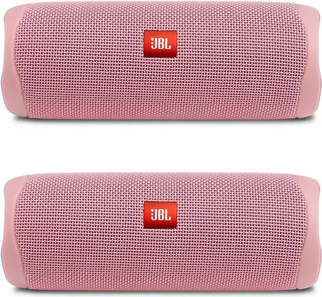 Alt view image 5 of 13 - JBL Flip 5 Portable Waterproof Bluetooth Speakers - Pair (Pink)