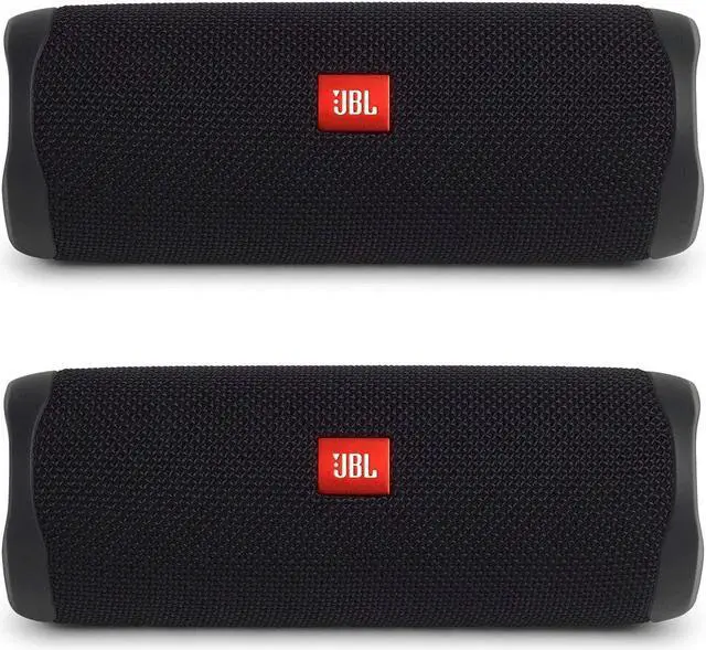 Alt view image 5 of 8 - JBL Flip 5 Black Portable Bluetooth Speaker w/divvi! Hardshell Case