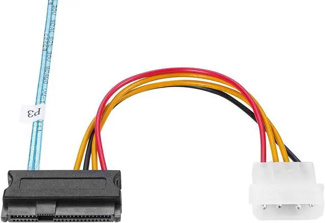 Alt view image 5 of 5 - Internal Mini SAS 36 Pin SFF-8087 to 4X 29pin SFF-8482 connectors with 4X 4Pin Power Cable 0.5M/1.6FT