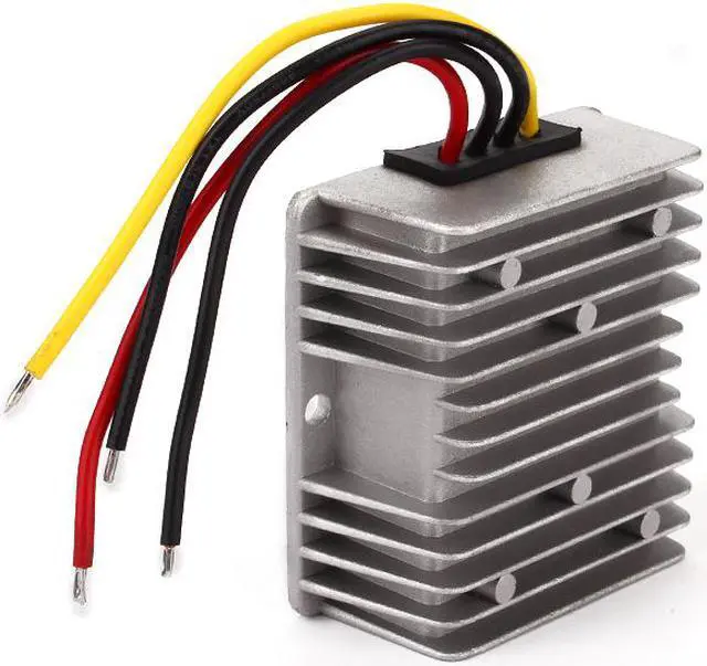 Alt view image 4 of 5 - DC/DC Car Voltage Converter 12V Step Up to 240W 24V 10A Silver Gray Power Supply