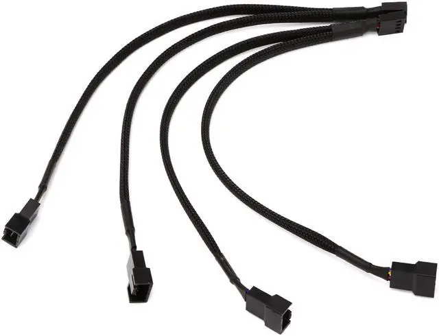 Alt view image 2 of 4 - 2Pcs 9inch 4 pin PWM Fan Splitter Y Extension Power Cable Cord