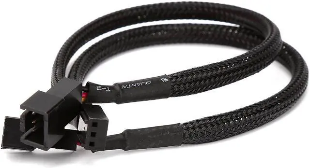 Alt view image 4 of 4 - 2pcs 3-pin PWM Fan Splitter Y Extension Power Cable for PC Internal Power