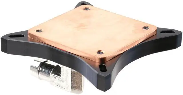 Alt view image 2 of 3 - Computer CPU Aluminum Water Cooling Block G1/4 Screw Thread 90 Degr