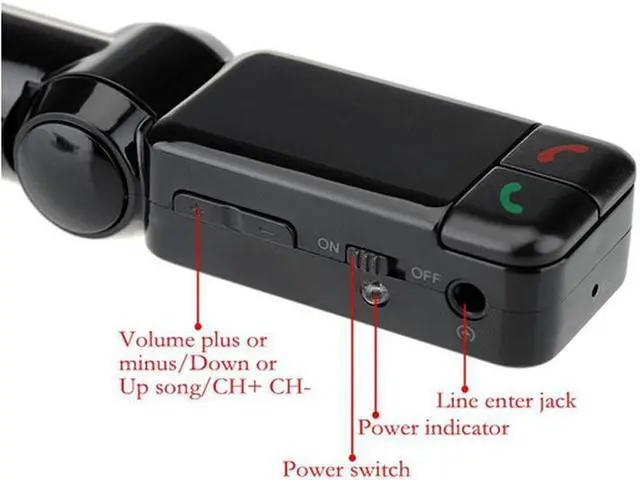 Alt view image 4 of 7 - Mini Bluetooth Car Kit MP3 Player FM Transmitter Dual USB ChargerHandsfree kit (Bluetooth Car Charger)