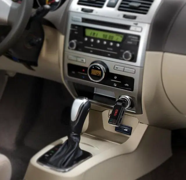 Alt view image 5 of 7 - Mini Bluetooth Car Kit MP3 Player FM Transmitter Dual USB ChargerHandsfree kit (Bluetooth Car Charger)