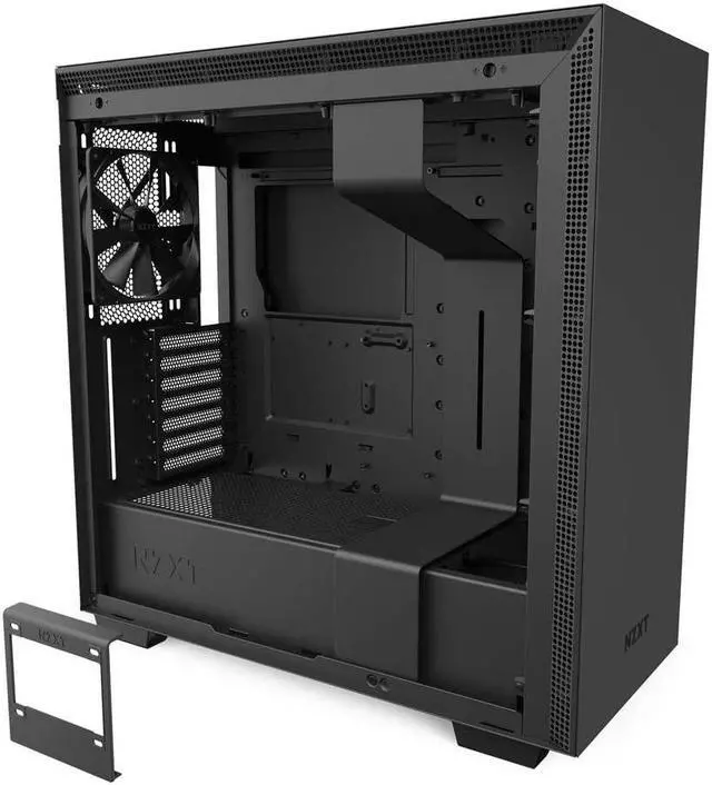 Alt view image 7 of 7 - NZXT H710 - CA-H710B-B1 - ATX Mid Tower PC Gaming Case - Front I/O USB Type-C Port - Quick-Release Tempered Glass Side Panel - Cable Management System - Water-Cooling Ready - Black