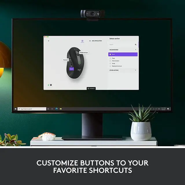 Alt view image 4 of 7 - Logitech Signature M650 L Full Size Wireless Mouse - for Large Sized Hands, 2-Year Battery, Silent Clicks, Customizable Side Buttons, Bluetooth, Multi-Device Compatibility - Black