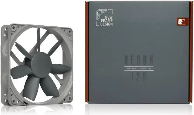 Alt view image 4 of 7 - Noctua NF-S12B redux-700, Ultra Quiet Silent Fan, 3-Pin, 700 RPM (120mm, Grey)