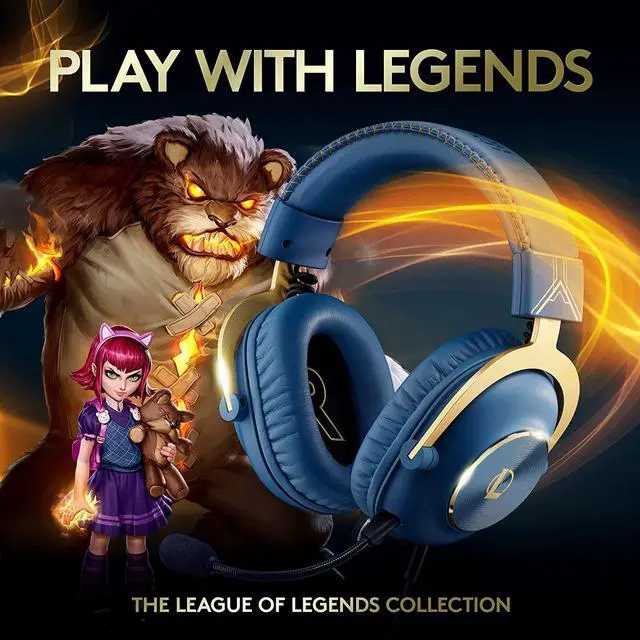 Alt view image 2 of 7 - Logitech G PRO X Gaming Headset - Blue VO!CE, Detachable Microphone, Comfortable Memory Foam Ear Pads, DTS Headphone 7.1 and 50 mm PRO G Drivers, Official League of Legends Edition