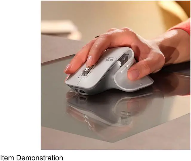 Alt view image 6 of 6 - Logitech - MX Master 3S Wireless Laser Mouse with Ultrafast Scrolling - Pale Gray 910-006558