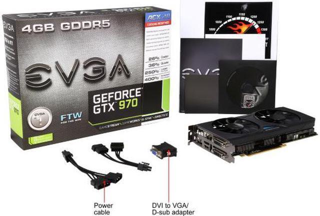 Alt view image 6 of 6 - EVGA GeForce GTX 970 04G-P4-2978-KR 4GB FTW GAMING w/ACX 2.0, Silent Cooling Video Graphics Card