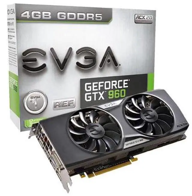 Alt view image 7 of 7 - EVGA GeForce GTX 960 DirectX 12 04G-P4-3965-KR 4GB 128-Bit GDDR5 PCI Express 3.0 SLI Support ACX 2.0+ Video Graphics Card