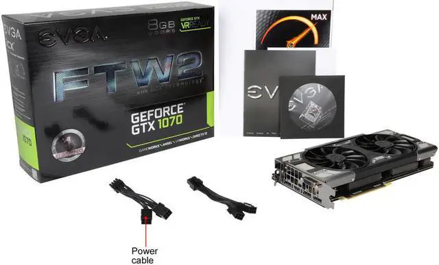Alt view image 6 of 6 - EVGA GeForce GTX 1070 FTW2 GAMING iCX, 08G-P4-6676-KR, 8GB GDDR5, RGB LED, 9 Thermal Sensors, Asynchronous Fan Control, Thermal Display LED System, Optimized Airflow Fin Design Video Graphics Card