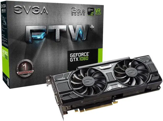 Alt view image 7 of 7 - EVGA GeForce GTX 1060 3GB FTW+ DT GAMING ACX 3.0, 03G-P4-6365-KR, 3GB GDDR5, LED, DX12 OSD Support (PXOC), 03G-P4-6365-KR Video Graphics Card
