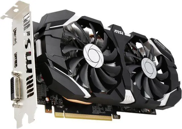Alt view image 3 of 6 - MSI GeForce GTX 1060 6GT OC GDDR5 6GB Dual Fan OC Video Graphics Card