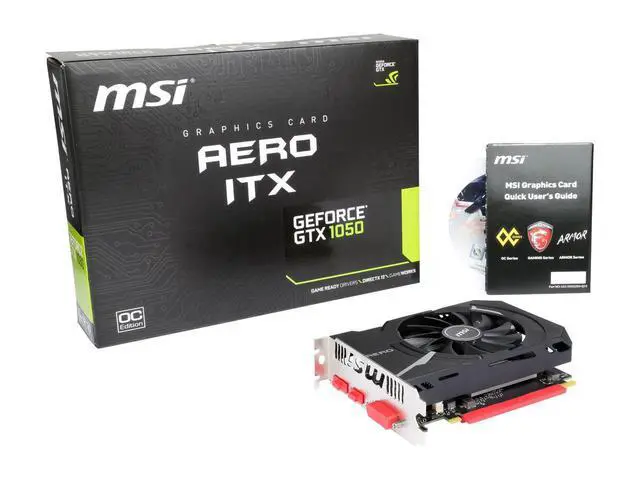 Alt view image 5 of 5 - MSI GeForce GTX 1050 2GB DirectX 12 GTX 1050 AERO ITX 2G OC 128-Bit GDDR5 PCI Express 3.0 x16 HDCP Ready Video Graphics Card