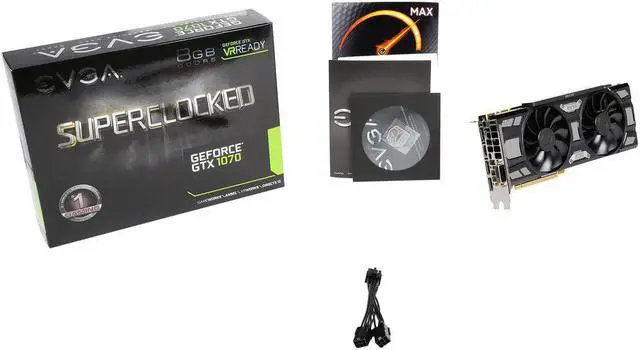 Alt view image 6 of 6 - EVGA GeForce GTX 1070 SC GAMING ACX 3.0 Black Edition 8GB, 08G-P4-5173-KR, GDDR5, LED, DX12 OSD Support (PXOC) Video Graphics Card