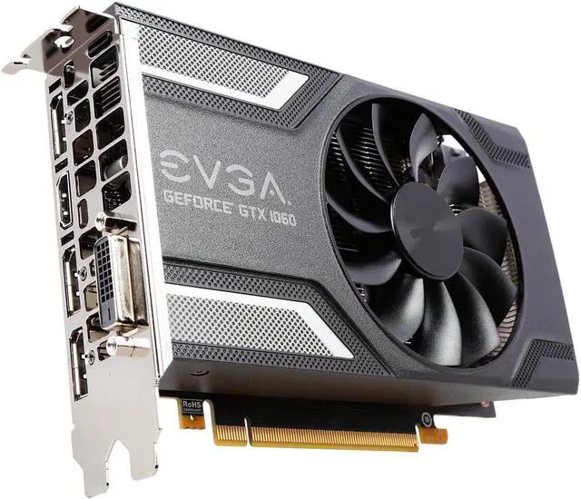 Alt view image 4 of 7 - EVGA GeForce GTX 1060 SC GAMING, ACX 2.0 (Single Fan) 6GB, 06G-P4-6163-KR, GDDR5, DX12 OSD Support (PXOC), Only 6.8 Inches Video Graphics Card