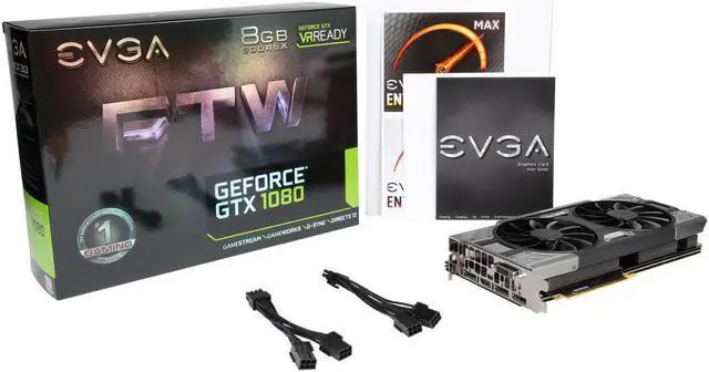 Alt view image 6 of 6 - EVGA GeForce GTX 1080 FTW GAMING ACX 3.0 8GB, 08G-P4-6286-KR, GDDR5X, RGB LED, 10CM FAN, 10 Power Phases, Double BIOS, DX12 OSD Support (PXOC) Video Graphics Card
