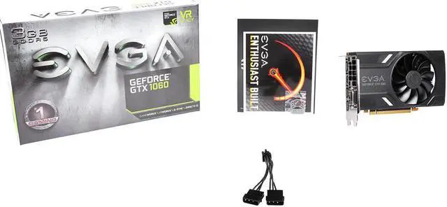 Alt view image 6 of 6 - EVGA GeForce GTX 1060 GAMING 3GB, ACX 2.0 (Single Fan), 03G-P4-6160-KR, GDDR5, DX12 OSD Support (PXOC), Only 6.8 Inches Video Graphics Card