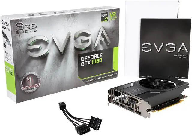 Alt view image 7 of 7 - EVGA GeForce GTX 1060 GAMING 6GB, ACX 2.0 (Single Fan), 06G-P4-6161-KR, GDDR5, DX12 OSD Support (PXOC), Only 6.8 Inches Video Graphics Card