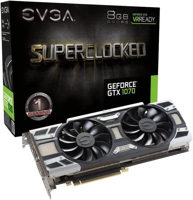Alt view image 7 of 7 - EVGA GeForce GTX 1070 SC GAMING ACX 3.0 8GB, 08G-P4-6173-KR, GDDR5, LED, DX12 OSD Support (PXOC) Video Graphics Card