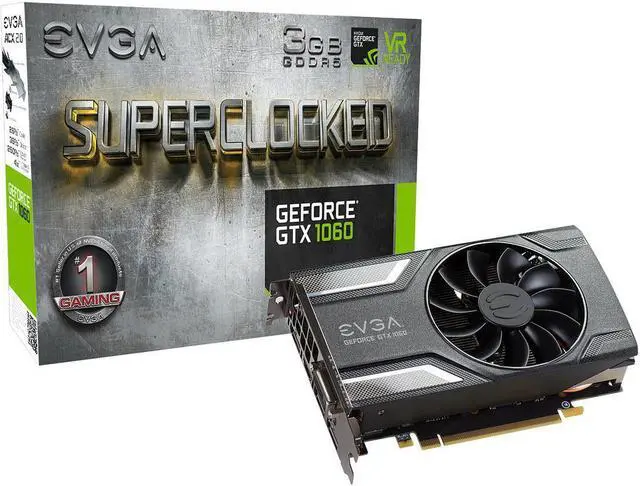 Alt view image 6 of 7 - EVGA GeForce GTX 1060 SC GAMING 3GB, ACX 2.0 (Single Fan), 03G-P4-6162-KR, GDDR5, DX12 OSD Support (PXOC) Video Graphics Card