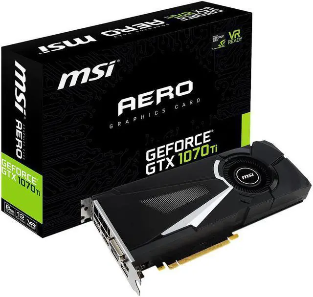 Alt view image 4 of 5 - MSI Gaming GeForce GTX 1070 Ti 8GB GDRR5 256-bit HDCP Support DirectX 12 SLI Single Fan VR Ready Graphics Card (GTX 1070 TI AERO 8G)