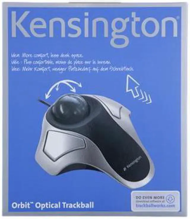 Alt view image 5 of 6 - Kensington Orbit K64327F Silver 2 Buttons Scroll Ball USB Wired Optical Trackball