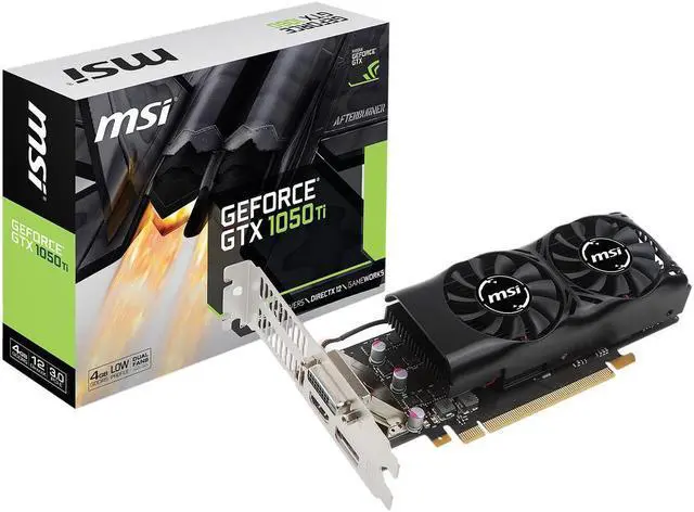 Alt view image 2 of 2 - MSI GeForce GTX 1050 Ti DirectX 12 GTX 1050 TI 4GT LP 4GB 128-Bit GDDR5 PCI Express 3.0 x16 HDCP Ready Low Profile Video Card