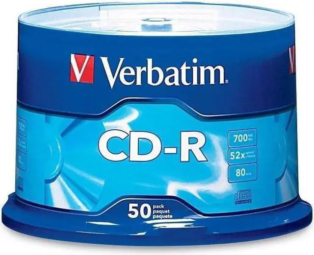Main image of Verbatim 700MB 52X CD-R 50 Packs Spindle Disc Model 94691 PROMO