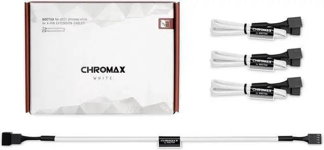 Main image of Noctua NA-SEC1 chromax.white, 3-Pin/4-Pin Extension Cables (30cm, White)