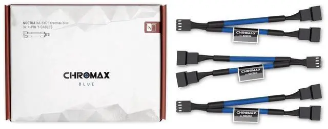 Main image of Noctua NA-SYC1 chromax.blue, 4-Pin Y-Cables (Blue)