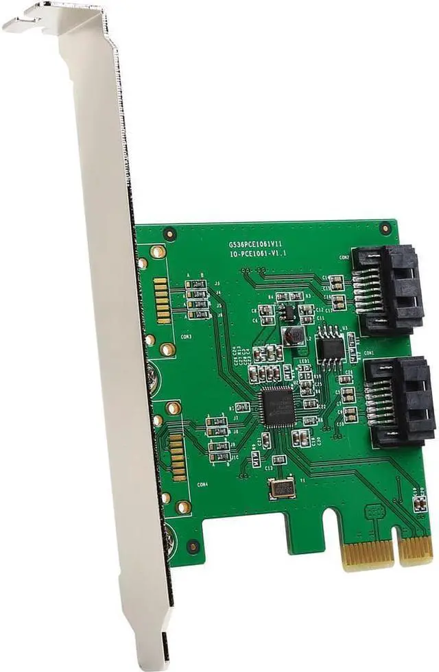 Alt view image 3 of 3 - SYBA SI-PEX40094 PCI Express Low Profile Ready SATA III 2 Internal 6 Gbps Ports PCI-e Controller Card