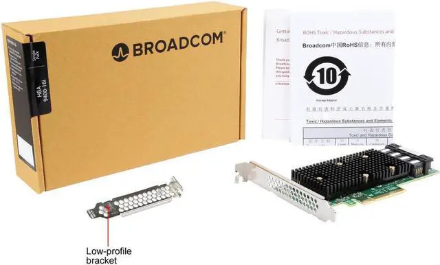 Alt view image 4 of 4 - LSI SAS 9400-16i x8 lane PCI Express 3.1 SAS Tri-Mode Storage Adapter
