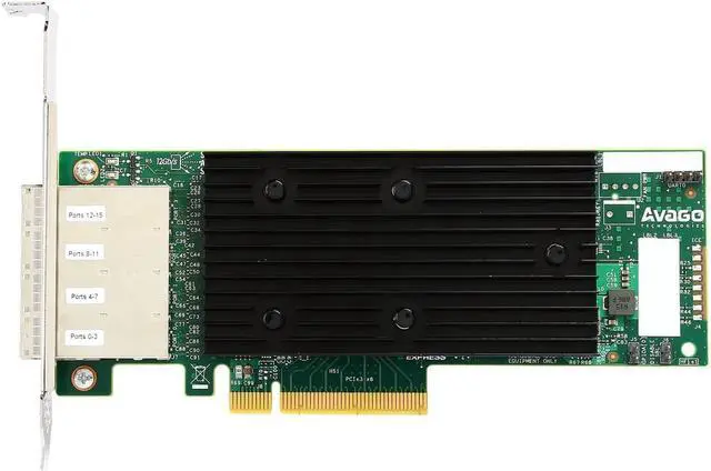 Alt view image 4 of 4 - LSI 9305-16e x8 lane, PCIe 3.0 Low Profile SAS SAS 9305 12 Gb/s SAS Host Bus Adapter