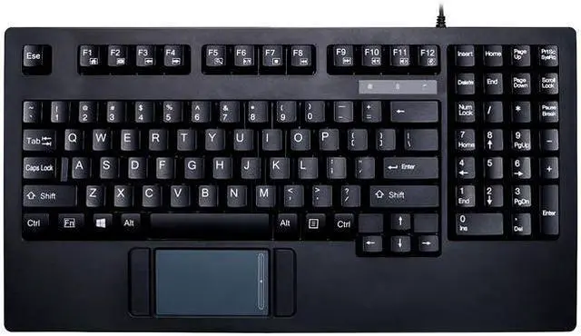 Main image of Adesso AKB-425UB Easytouch Usb Compact Keyboard With Glide Point Touchpad , Fits In 19 1