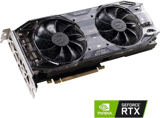 Alt view image 2 of 6 - EVGA GeForce RTX 2080 Ti Black Edition Gaming, 11GB GDDR6, Dual HDB Fans & RGB LED Graphics Card 11G-P4-2281-KR