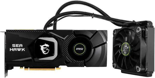 Alt view image 3 of 5 - MSI Gaming GeForce RTX 2080 Ti GDRR6 352-bit HDMI/DP/USB Ray Tracing Turing Architecture Liquid Cooling Graphics Card (RTX 2080 TI SEA Hawk X), Boost Clock: 1755 MHz