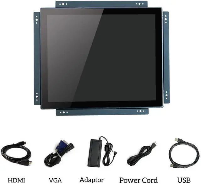 Alt view image 3 of 12 - 17 Inch Open Frame Design Touch Screen Monitor Display with VESA & Rear Mounting Bracket for Kiosk Industrial Automation POS Retail Self-Service