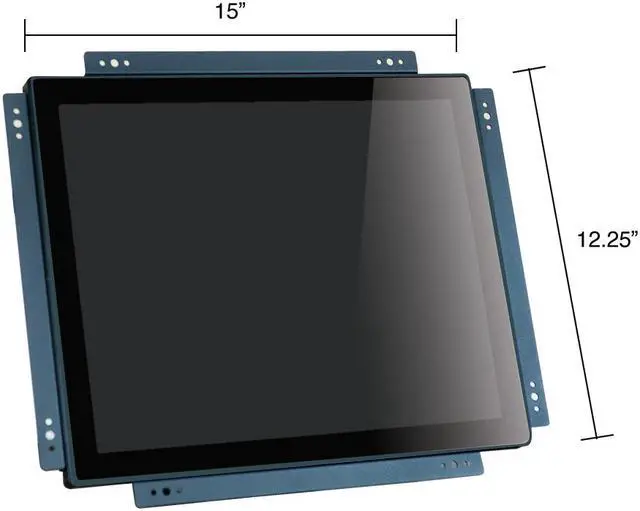 Alt view image 2 of 12 - 17 Inch Open Frame Design Touch Screen Monitor Display with VESA & Rear Mounting Bracket for Kiosk Industrial Automation POS Retail Self-Service