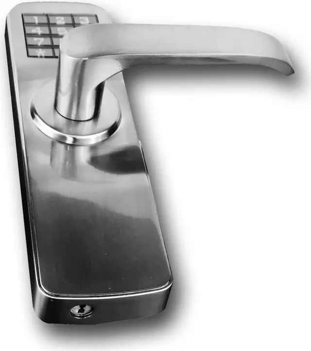 Alt view image 5 of 6 - Angel Digital Electronic Backlit Keypad Door Lock with Backup Keys, Keyless Entry by Password Code Combination, Great for Resort Apartment Cottage, home, office, warehouse, condo, rental unit, club