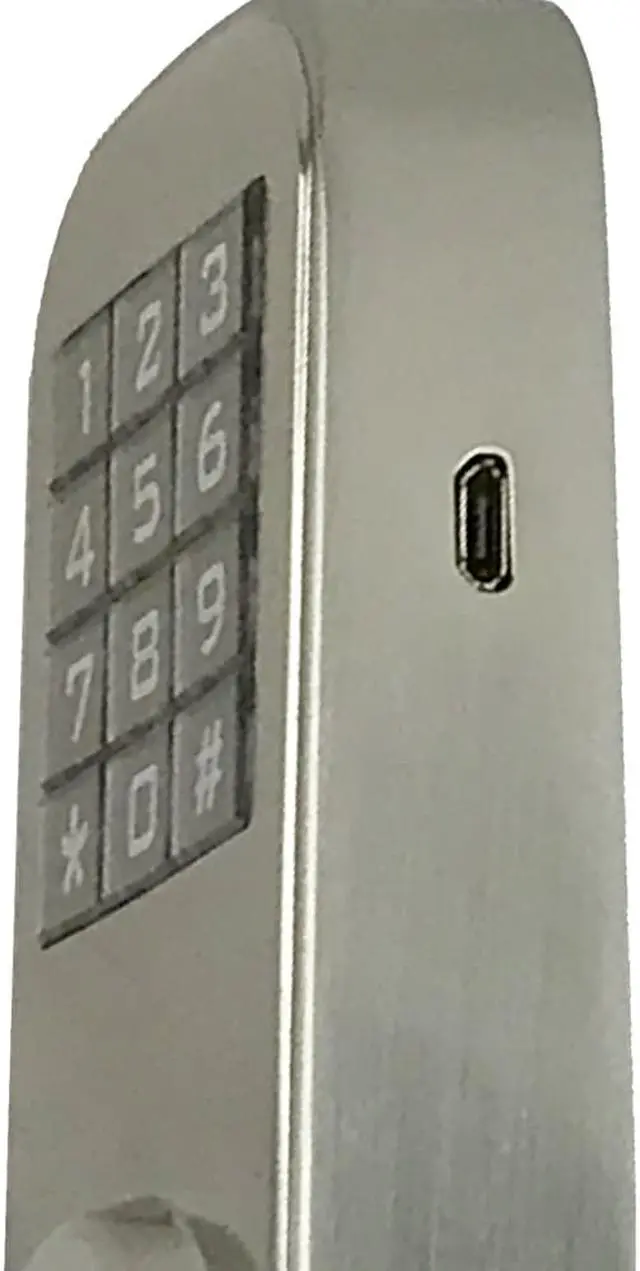 Alt view image 6 of 6 - Angel Digital Electronic Backlit Keypad Door Lock with Backup Keys, Keyless Entry by Password Code Combination, Great for Resort Apartment Cottage, home, office, warehouse, condo, rental unit, club