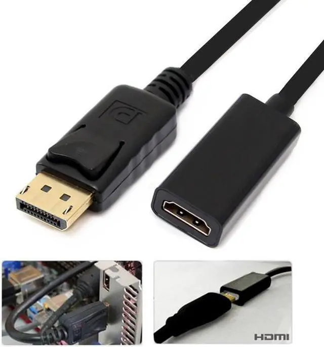 Alt view image 4 of 7 - New DP Displayport Male to HDMI Female Cable Converter Adapter 1080P for PC HP/DELL
