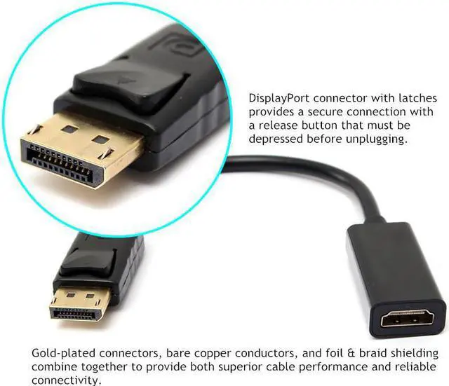 Alt view image 5 of 7 - New DP Displayport Male to HDMI Female Cable Converter Adapter 1080P for PC HP/DELL