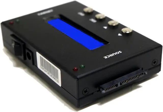 Main image of EZ Dupe HDmini 1 to 1 Hard Drive Duplicator - 3.5" & 2.5" SATA HDD / SSD Storage Mini Compact Copier 9GB/Min (up to 150MB/Sec) with DoD Compliant Data Eraser (DM-HS0-2H1B)