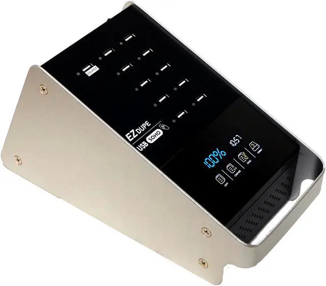 Alt view image 3 of 6 - EZ Dupe 1 to 10 USB Duplicator with Touch Screen - Multiple Flash Drive Mass Storage Memory Card Copier (SOHO Series) DM-FU0-11V10TP