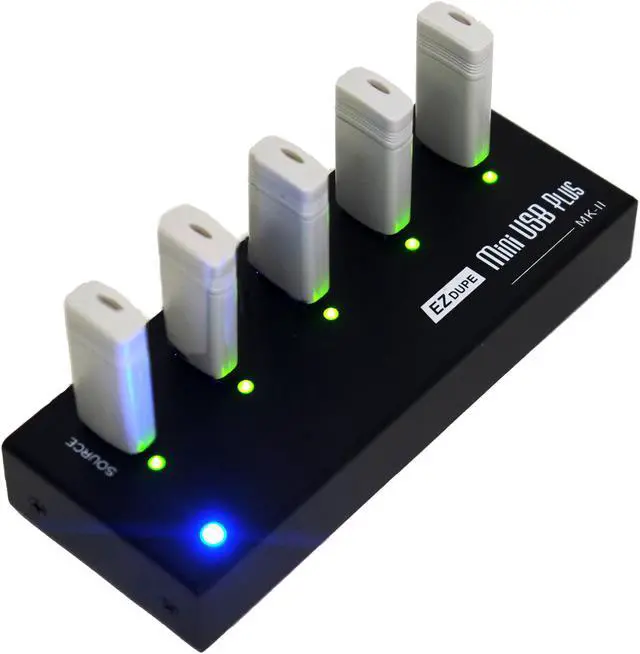 Alt view image 2 of 8 - [New Update Version] EZ DUPE 1 to 4 MiniUSB Plus MK II Duplicator - 2GB/Min - Standalone Portable USB Flash Drive Copier (DM-FU0-5V04B-V2)