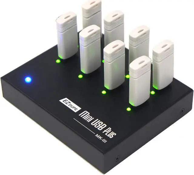 Alt view image 2 of 5 - [New Update Version] EZ DUPE 1 to 7 MiniUSB Plus MK III Duplicator - Standalone USB Flash Media Thumb Drive Compact Copier (DM-FU0-8V07B)