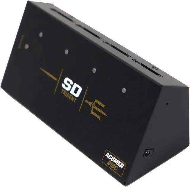 Alt view image 5 of 8 - Acumen Disc SD Trident - 1 to 4 Secure Digital / MicroSD / TF Compact Duplicator - Autostart Cloner Copier (35MB per Second)